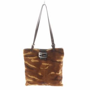 ショルダーバッグ トートバッグ ハンドバッグ ハラコ レザー 茶 ブラウン /AN6 OH