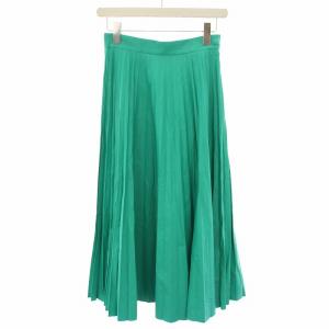 マルタンマルジェラ スカート ロング プリーツ フェイクレザー 38 緑 グリーン S52MA0095