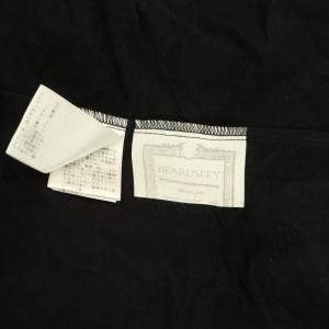 BEARDSLEY 24AW ニットコンビギャザーワンピース ロング 長袖 切替 タートルネック 1 ブラック /MY OS