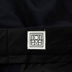TOTEME 23AW ダブルプリーツ テーラードパンツ ウール 34 ネイビー