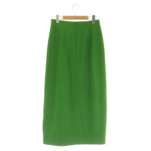 JOURNAL STANDARD L'ESSAGE 23AW LUMINARYウールスカート ロング タイト スリット 38 グリーン /MY OS