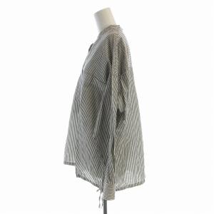 JOURNAL STANDARD ハードマンズリネンコットンスキッパーシャツ 長袖 ストライプ F 白 ホワイト 23050400900010