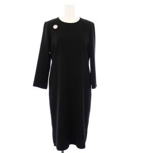ワンピース 七分袖 ロング 38 黒 S52CT0083 /KH