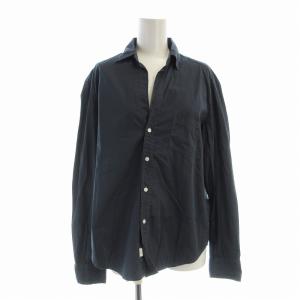 シャツ ブラウス 長袖 S 紺 ネイビー 711070247-1110 /EE