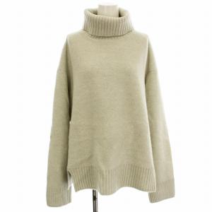 タートルネック カシミヤ混 ニット 21-080-220-3020 セーター 長袖 F ライトグレー /G