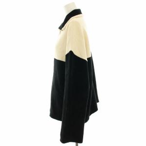 MACPHEE 23AW ストレッチシェニールハーフジッププルオーバー ニット セーター 長袖 ベルベット S アイボリー