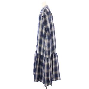 45R インドリネンツイルのシャドーチェックイースタンMドレス