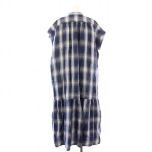 45R インドリネンツイルのシャドーチェックイースタンMドレス