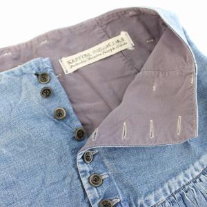 KAPITAL 四国山城工場産 ガウチョ ワイドパンツ デニムパンツ ジーンズ 1 水色 ライトブルー /YT