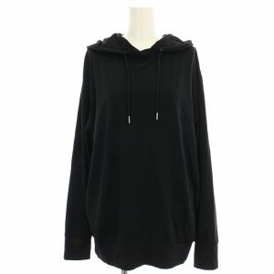 PS Paul Smith スワールトリム フーディー パーカー プルオーバー バックスワールプリント 薄手 M 黒 ブラック KKPSIA0902