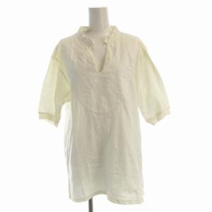 カットソー スキッパー 花柄 3 白 ホワイト /RO