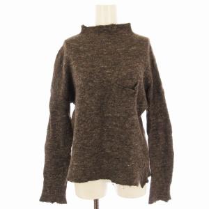 ニット セーター リネン混 長袖 3 チャコールグレー /EE