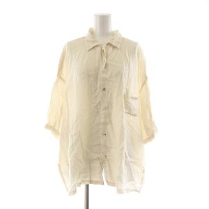シャツ ブラウス 半袖 麻 リネン混 S アイボリー K1803SS057 /NQ