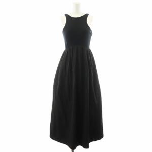 23SS BACK OPEN CUP TANK OP ワンピース ロング丈 ノースリーブ 0 黒 ブラック