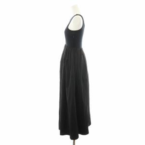 CLANE 23SS BACK OPEN CUP TANK OP ワンピース ロング丈 ノースリーブ 0 黒 ブラック