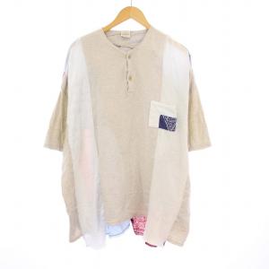 KAPITAL KOUNTRY バンダナ リメイク パッチワーク BIG Tシャツ カットソー ヘンリーネック 半袖 3