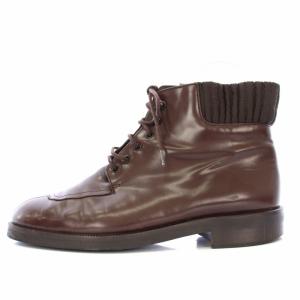 Max Mara ショートブーツ レースアップ レザー 37.5 24.5cm 茶 45255163 /TK