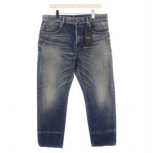 デニムパンツ USED加工 W34 ブルー