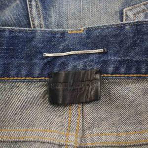 SAINT LAURENT PARIS デニムパンツ USED加工 W34 ブルー