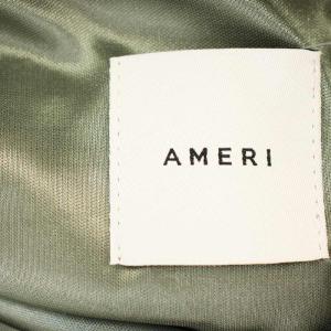 Ameri VINTAGE シャツワンピース 0291521110 ロング チェック柄 長袖 ベルト付き F 緑 グリーン /G