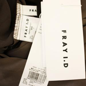 FRAY I.D サテンボウタイブラウス セットアップ FWFS204216 シャツ スカート ロング 長袖 1 茶 ブラウン