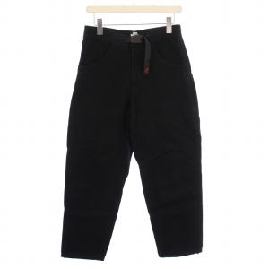 ダブルニー クライミングパンツ スラックス ジップフライ ベルト ロゴ 刺繍 XS 黒 ブラック /BB