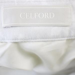 CELFORD 花柄 ボリュームスカート CWFS181107 ロング フレア スカート 38 グレー 白 /G