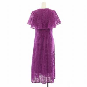 CELFORD コットンエンブロイダリーワンピース ロング 半袖 カットワークレース 総柄 インナーワンピース付き タグ付き