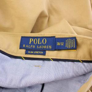 POLO RALPH LAUREN SLIM STRETCH チノパン テーパードパンツ スラックス ジップフライ ストレッチ W38 L32