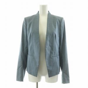 Theory スーツ セットアップ 2点セット ボックスプリーツスカート ノーカラージャケット ミニ 0 X0 ブルー