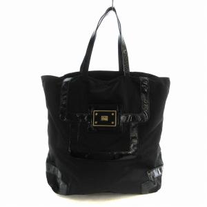 トートバッグ 切替 ナイロン 黒 ブラック /EE