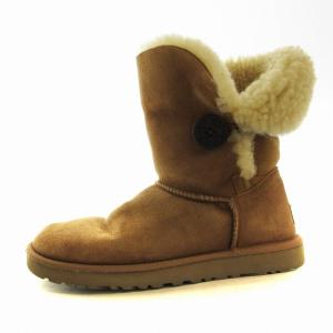 UGG australia BAILEY BUTTON ベイリーボタン ムートンブーツ W7 茶 ブラウン 5803 /EE
