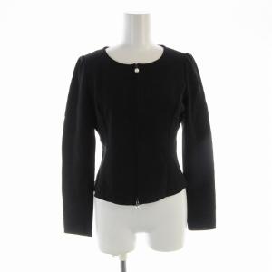 ジップアップジャケット ノーカラー 34 黒 ブラック 6547140 /EE