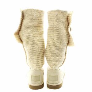 UGG australia クラシック カーディ Classic Cardy ニットブーツ ロングブーツ 24.0cm ベージュ S/N1876