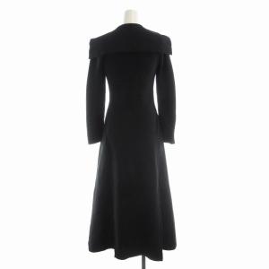 SNIDEL ビッグカラーホールワンピース ロング 長袖 F 黒 ブラック SWNO215053 /EE