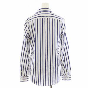 Polo by Ralph Lauren シャツ ブラウス 長袖 ストライプ柄 コットン 4 青 ブルー 白 ホワイト /AN39