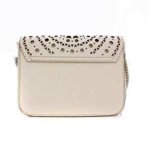 FURLA ショルダーバッグ ポシェット パンチング レザー 白 /YM
