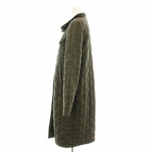 Barbour ANYA HINDMARCH キルティングコート 中わた ロング ナイロン UK10 L カーキ 2182013