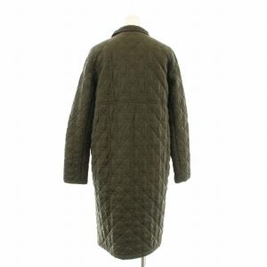 Barbour ANYA HINDMARCH キルティングコート 中わた ロング ナイロン UK10 L カーキ 2182013