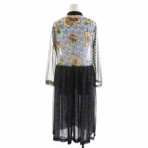 Tao AD2012 ワンピース 総柄 S ブルー ブラック