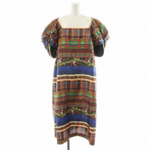 AD2013 ワンピース バックリボン 総柄 M マルチカラー