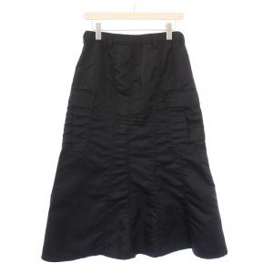 Tao フレアスカート ミモレ ロング ジップフライ M 黒 ブラック /BB