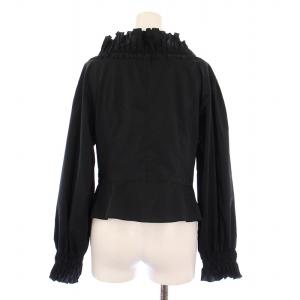 EPOCA シャツ ブラウス 長袖 フリル 40 黒 M5M02-114-09 /BM