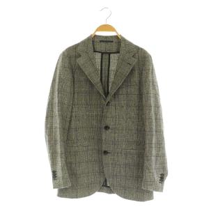 テーラードジャケット 3B グレンチェック ウール 42 グレー /MY OS