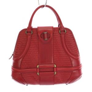 ハンドバッグ トートバッグ レザー 赤 /YM