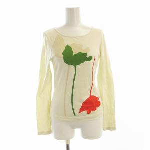 カットソー 花柄 シルク混 S アイボリー 3956-7002