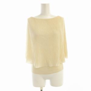 タグ付き ニット セーター 半袖 プリーツ M ベージュ GBFGN-09290 /EE
