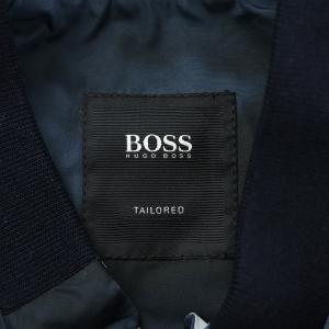 HUGO BOSS ブルゾン ジャケット 44 青 ブルー 黒 ブラック /AN53