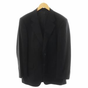 テーラードジャケット シングル ウール 48 黒 ブラック /AN54