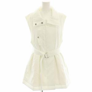 23AW キルティングスタンドカラージレ 中綿ベスト F 白 ホワイト 163657001 /HN